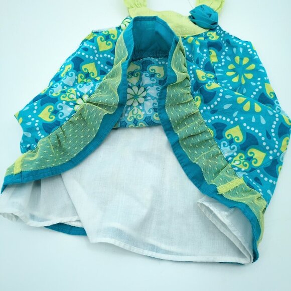 Penelope Mack Sun Dress‎ 18 Mos Cotton Heart Green and Blue Family Photo Church - Picture 2 of 8